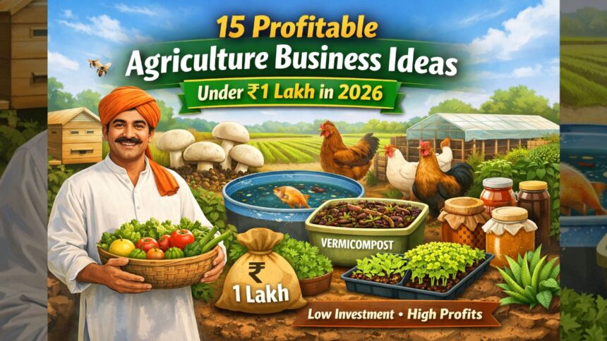 15 Profitable Agriculture Business Ideas Under ₹1 Lakh in 2026