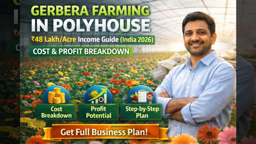 Gerbera Farming in Polyhouse
