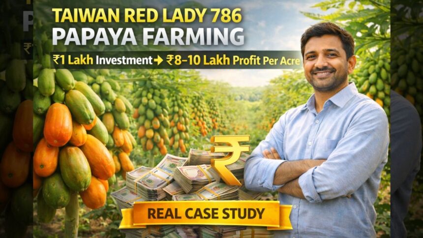 Taiwan Red Lady 786 Papaya Farming