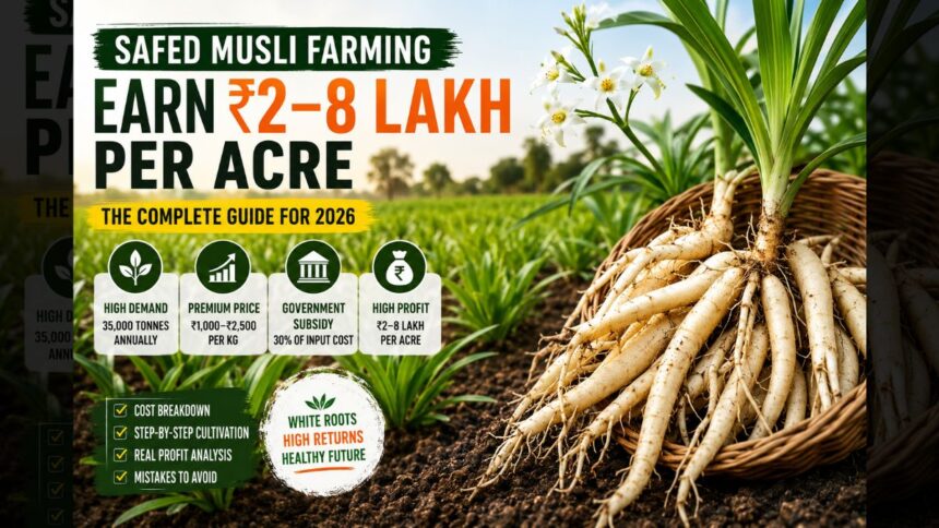 Safed Musli Farming in India 2026