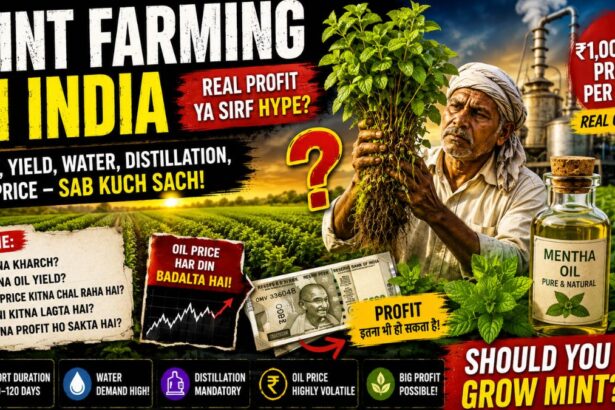 Mint Farming in India: The Real Profit, Water Cost & Mentha Oil Price Farmers Need to Know