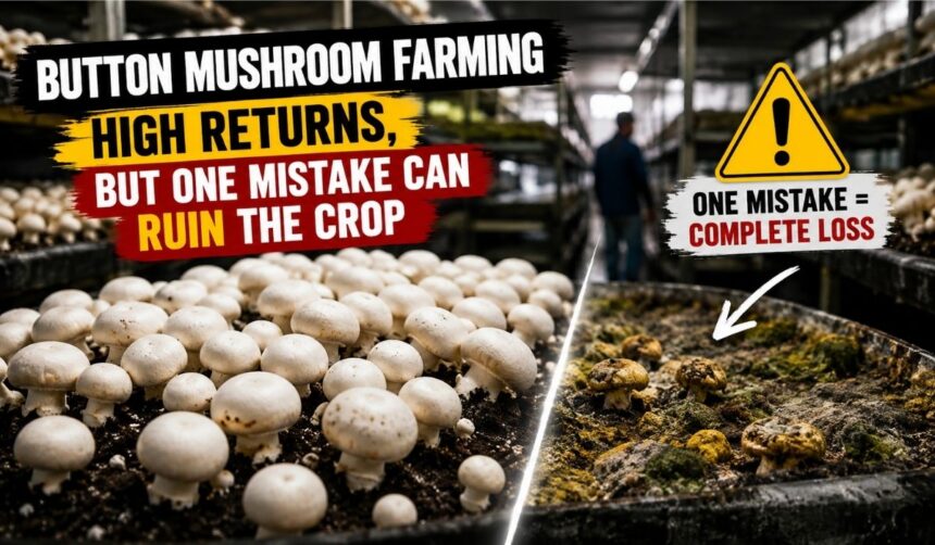 button mushroom farming